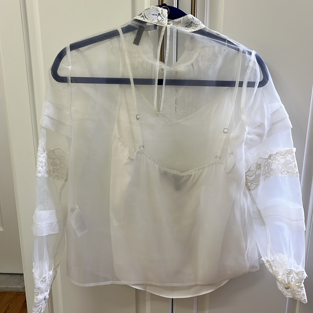 Organza with lace blouse - Picture 4 of 4